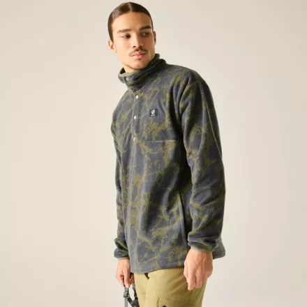 Dare2be Mens Print Fleece Férfi polár felső szürke