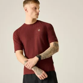   Dare2be Power Up Tee Férfi Hûsítő hatású, fényvisszaverő technikai felső bordó