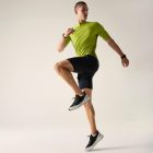 Dare2be Power Up Tee Férfi Hûsítő hatású, fényvisszaverő technikai felső zöld