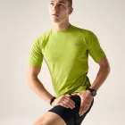 Dare2be Power Up Tee Férfi Hûsítő hatású, fényvisszaverő technikai felső zöld