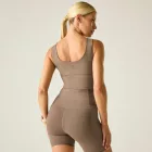 Dare2be Refresh Crop Tank Női fitnesz top barna