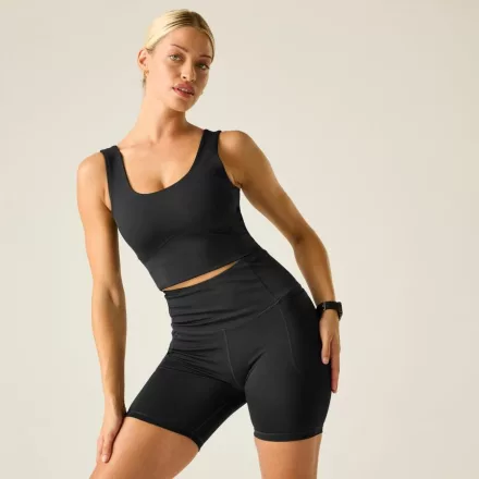 Dare2be Refresh Crop Tank Női fitnesz top fekete