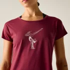 Dare2be Serenity Tee Női gyorsan száradó póló bordó