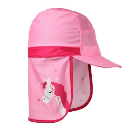 Regatta Protect Cap II Gyerek nyakvédős sapka napvédelem rózsaszín/korall/pink