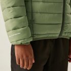 Regatta JnrHoodedMarizion Gyerek könnyû steppelt kabát zöld