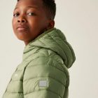 Regatta JnrHoodedMarizion Gyerek könnyû steppelt kabát zöld