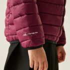 Regatta JnrHoodedMarizion Gyerek könnyû steppelt kabát bordó