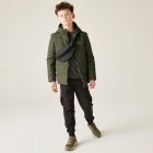 Regatta Halkner Gyerek bélelt kabát zöld