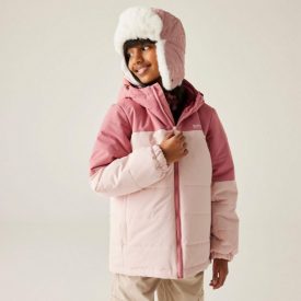   Regatta Lofthouse Gyerek bélelt kabát rózsaszín/korall/pink