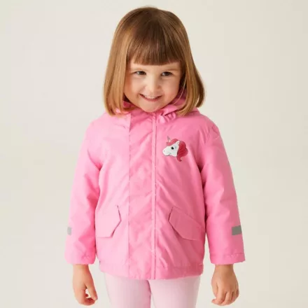 Regatta AnimalRainyDayJkt Gyerek bélelt esőkabát rózsaszín/korall/pink