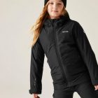 Regatta Junior Frelton Gyerek bélelt vízálló kabát fekete