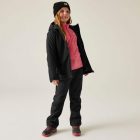 Regatta Junior Frelton Gyerek bélelt vízálló kabát fekete