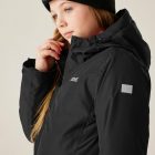 Regatta Junior Frelton Gyerek bélelt vízálló kabát fekete