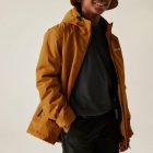 Regatta Junior Frelton Gyerek bélelt vízálló kabát sárga