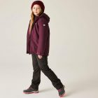 Regatta Junior Frelton Gyerek bélelt vízálló kabát bordó