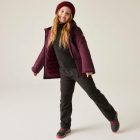 Regatta Junior Frelton Gyerek bélelt vízálló kabát bordó