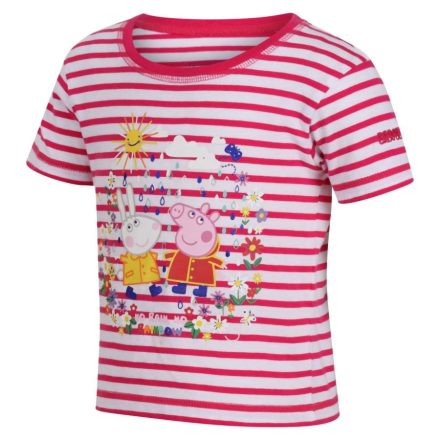 Regatta Peppa Stripe Tee gyerek póló piros