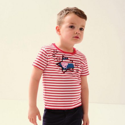 Regatta Peppa Stripe Tee gyerek póló piros