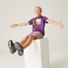 Regatta Alvarado VIII Gyerek gyorsan száradó póló lila