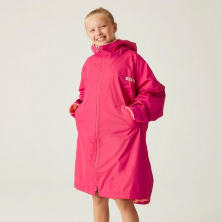 Regatta Jnr Wproof Robe Gyerek esőkabát frotír béléssel  rózsaszín/korall/pink