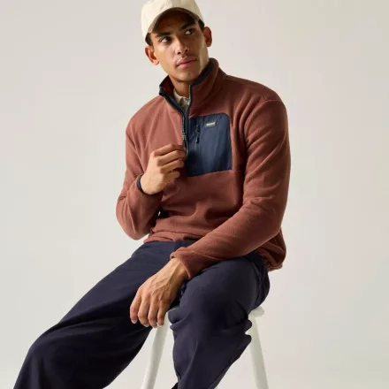 Regatta Frankie Half Zip Férfi pulóver barna