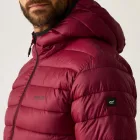 Regatta Hooded Marizion Férfi steppelt kabát bordó