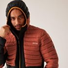 Regatta HoodedLeedreHybrd Férfi steppelt kabát barna