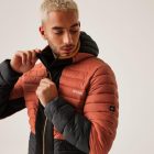 Regatta HoodedLeedreHybrd Férfi steppelt kabát barna