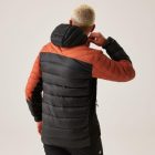 Regatta HoodedLeedreHybrd Férfi steppelt kabát barna