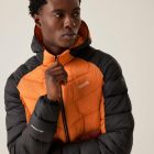 Regatta Hooded Dalent Férfi steppelt kabát narancs