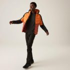 Regatta Hooded Dalent Férfi steppelt kabát narancs