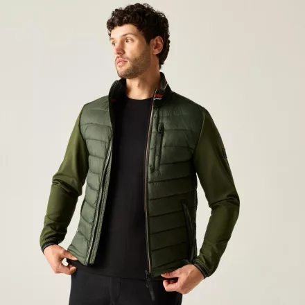 Regatta Brentmoor Hybrid Férfi hibrid kabát softshell ujjakkal  zöld