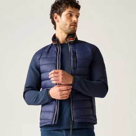 Regatta Brentmoor Hybrid Férfi hibrid kabát softshell ujjakkal  kék