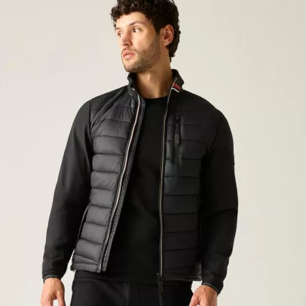 Regatta Brentmoor Hybrid Férfi hibrid kabát softshell ujjakkal  fekete