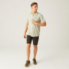 Regatta ShoreBayShirt II Férfi pamut len ing zöld