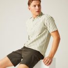 Regatta ShoreBayShirt II Férfi pamut len ing zöld