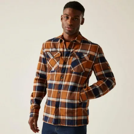 Regatta Spennith Shacket Férfi ing polár béléssel barna