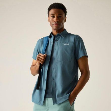 Regatta TravelLghtS/SShrt Férfi gyorsan száradó ing kék