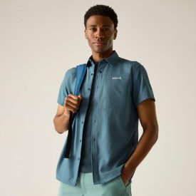 Regatta TravelLghtS/SShrt Férfi gyorsan száradó ing kék