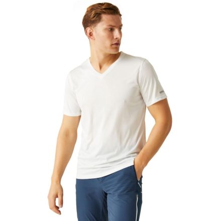 Regatta Fingal V-Neck Férfi gyorsan száradó póló fehér