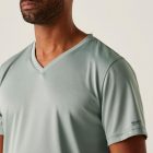 Regatta Fingal V-Neck Férfi gyorsan száradó póló zöld