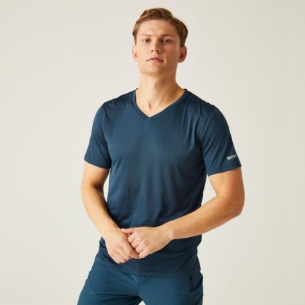 Regatta Fingal V-Neck Férfi gyorsan száradó póló kék
