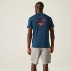 Regatta Breezed V Férfi pamut póló kék