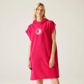 Regatta Adult Towel Robe Női poncsó piros