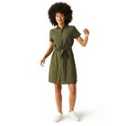 Regatta Rema Női pamut-len ruha zöld