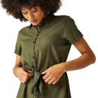 Regatta Rema Női pamut-len ruha zöld