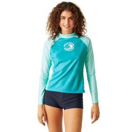 Regatta Wmn L/S Rash Vest Női lycra napelleni védelem kék