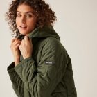 Regatta Jaycee II Női bélelt steppelt kabát zöld