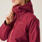 Regatta Womens WentwoodIX Női Isotex 15000 vízálló és légáteresztő technikai 3in1 kabát bordó