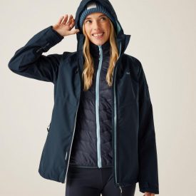   Regatta Womens WentwoodIX Női Isotex 15000 vízálló és légáteresztő technikai 3in1 kabát kék